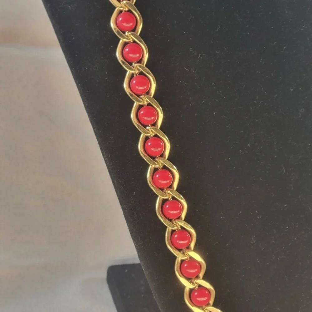 Napier Gold and Red Necklace